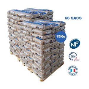 Französische Holzpellets Woodstock® Premium – Palette 990kg (66 Säcke)